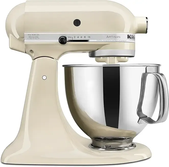 KitchenAid Artisan Series 5 Quart Tilt Head Stand Mixer with Pouring Shield KSM150PS, Almond Cream