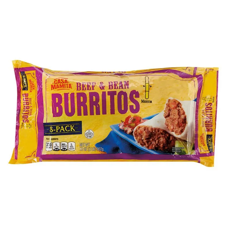 Casa Mamita Beef and Bean Burritos