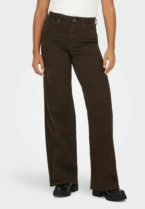ONLMADISON - Wide leg - dark brown denim