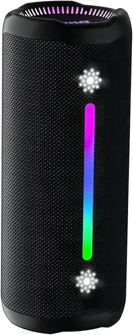 Bluetooth Speakers Wireless Loud Stereo Sound IPX7 Waterproof Outdoor Portable 25W Super Bass Speaker for Home Party Beach with 24H Playtime Colorful Lights BT5.3 TWS Pairing Birthday Gift Black