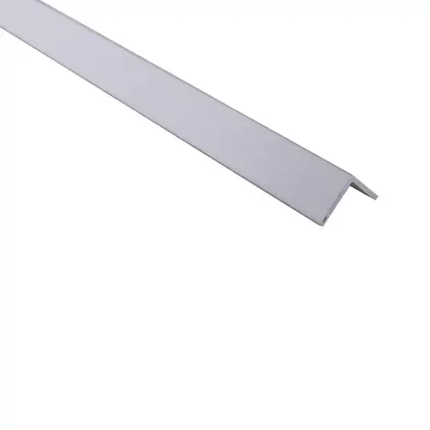 Ángulo 10mm Aluminio anodizado plata 1m.con Protecciónes