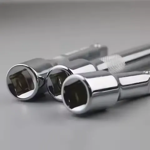 1/4" 3/8" 1/2" Drive Extension Set Socket Ratchet Wrench Extension Bar,50/100/150/250mm Ratchet Wrench Socket Extender Hand Tool
