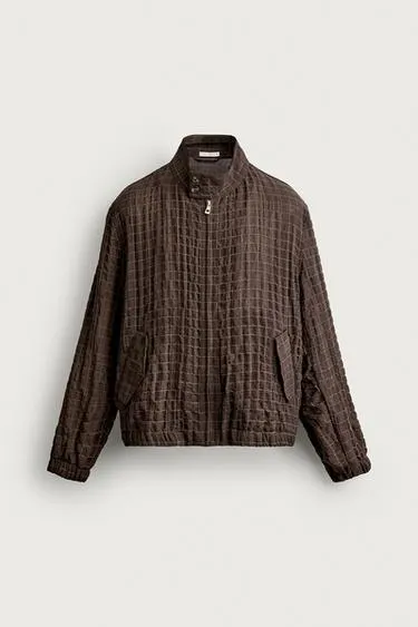 CHECKED CROPPED FIT JACKET