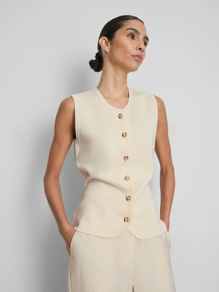 Gilet de costume boutonné en maille By Coleen