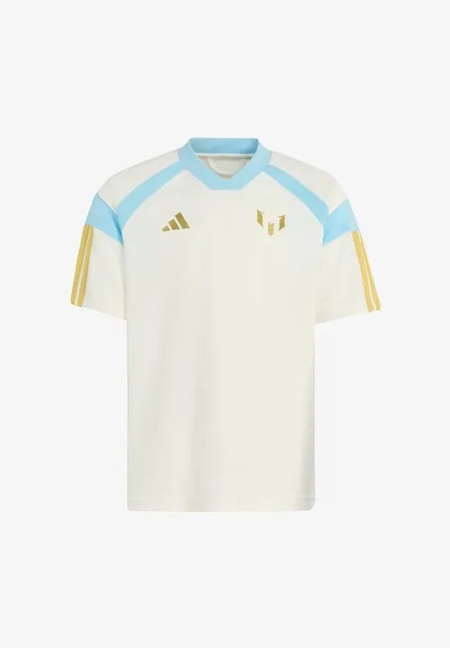 MESSI HOUSE OF TIRO TEE KIDS UNISEX - Landslagsklær - off white/ice blue