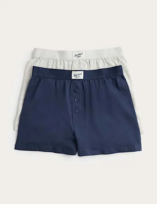 2er-Pack Boxershorts aus Baumwoll mit Stretch (5–16 Jahre)