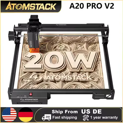 Atomstack A20 Pro V2 Laser Engraver machine Machine 20W Quad-Laser Cutter Metal Arcylic Wood Glass 400*365mm