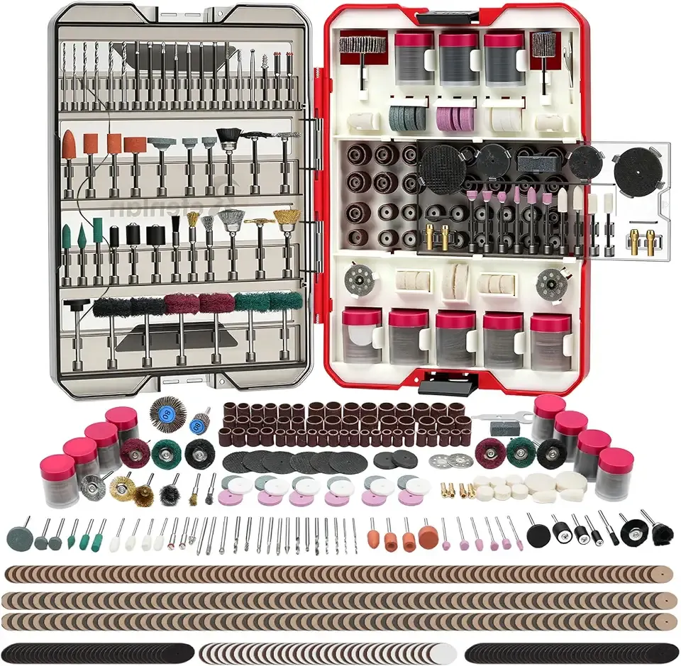 699PCS Rotary Tool Accessories Kit, 1/8" Shank Rotary Tool Bit for Dremel, Universal Attachments for Cutting, Sanding, Polishing, Grinding, Drilling