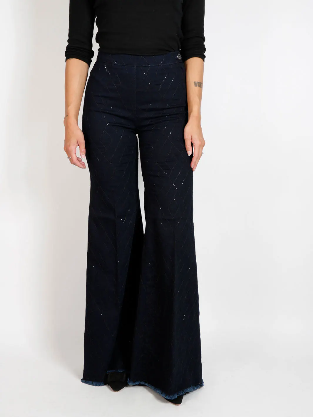 MILLY OVER BLU SEQUIN ROMBE RINSE