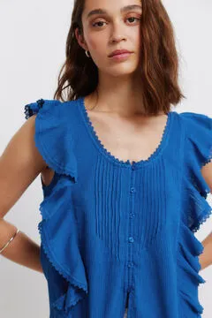 Blusa romántica volantes