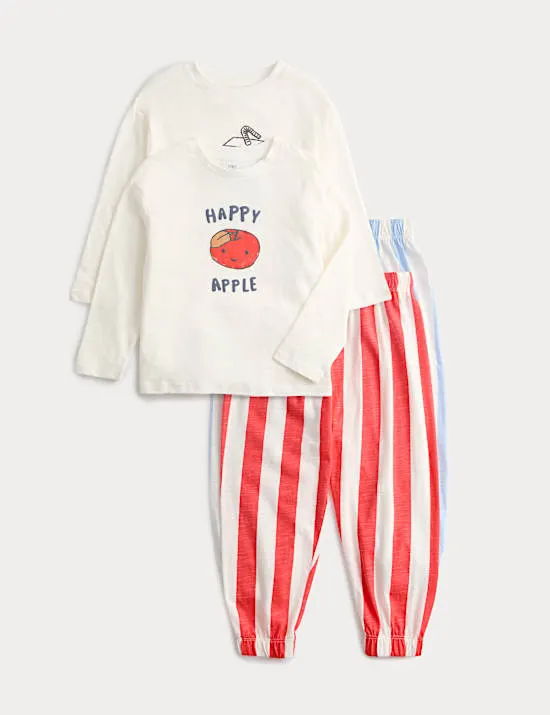 2er-Pack Schlafanzugsets mit Lebensmitteldesign (12 M.–8 J.)