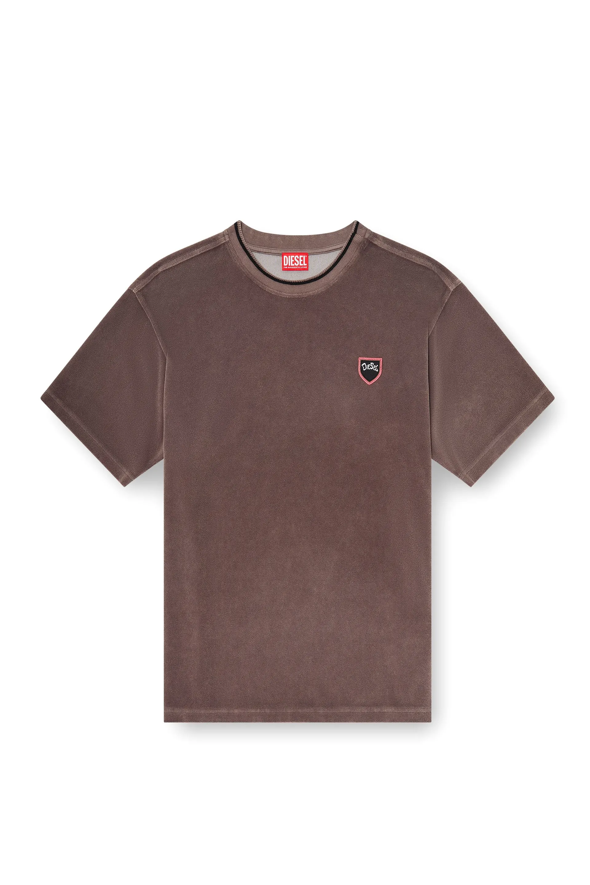 Chenille T-shirt with shield patch