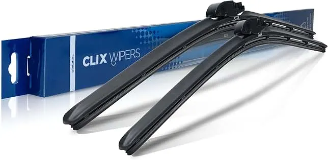 ClixWipers 22" + 22" High Performance Premium Automotive Replacement Windshield Wiper Blades, Passenger and Driver Side Wiper Blade Designed For A…