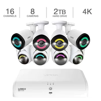 Lorex 4K+ Fusion 16-Channel Wired NVR System with 4 Bullet and 4 Dome IP Cameras