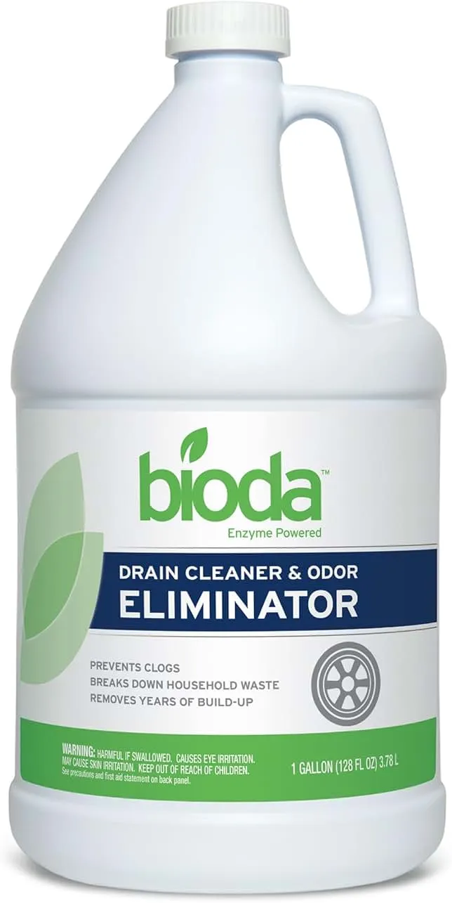Bioda Professional Strength Enzyme Drain Cleaner, Septic Safe Drain Odor Eliminator, Smell Eliminator, 1 Gallon