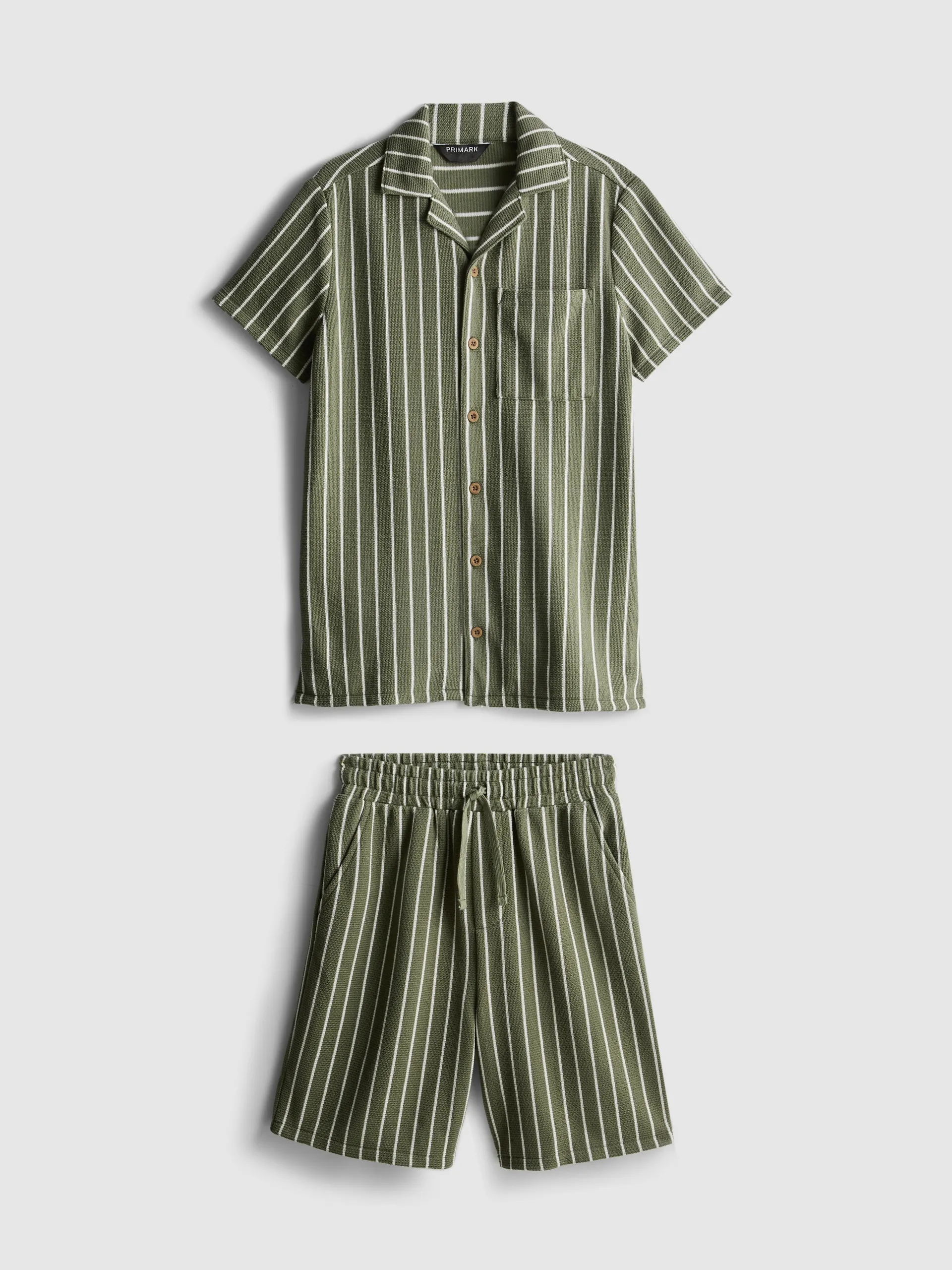 7–15 ans | Ensemble chemise et short en tricot à rayures