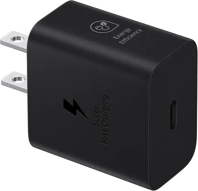 Samsung 25W Wall Charger Power Adapter, Cable Not Included, Super Fast Charging, Compact Design, Energy Efficient, Compatible with Galaxy and USB Type C Devices, Black