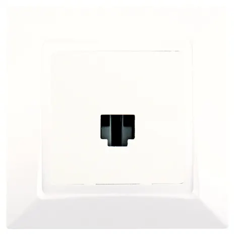 Prise Ethernet RJ45 + plaque \"DELTA ONE\" blanc - Siemens