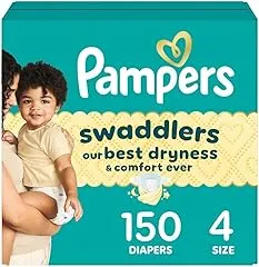 Pampers Swaddlers Diapers, Size 4 (15-3…