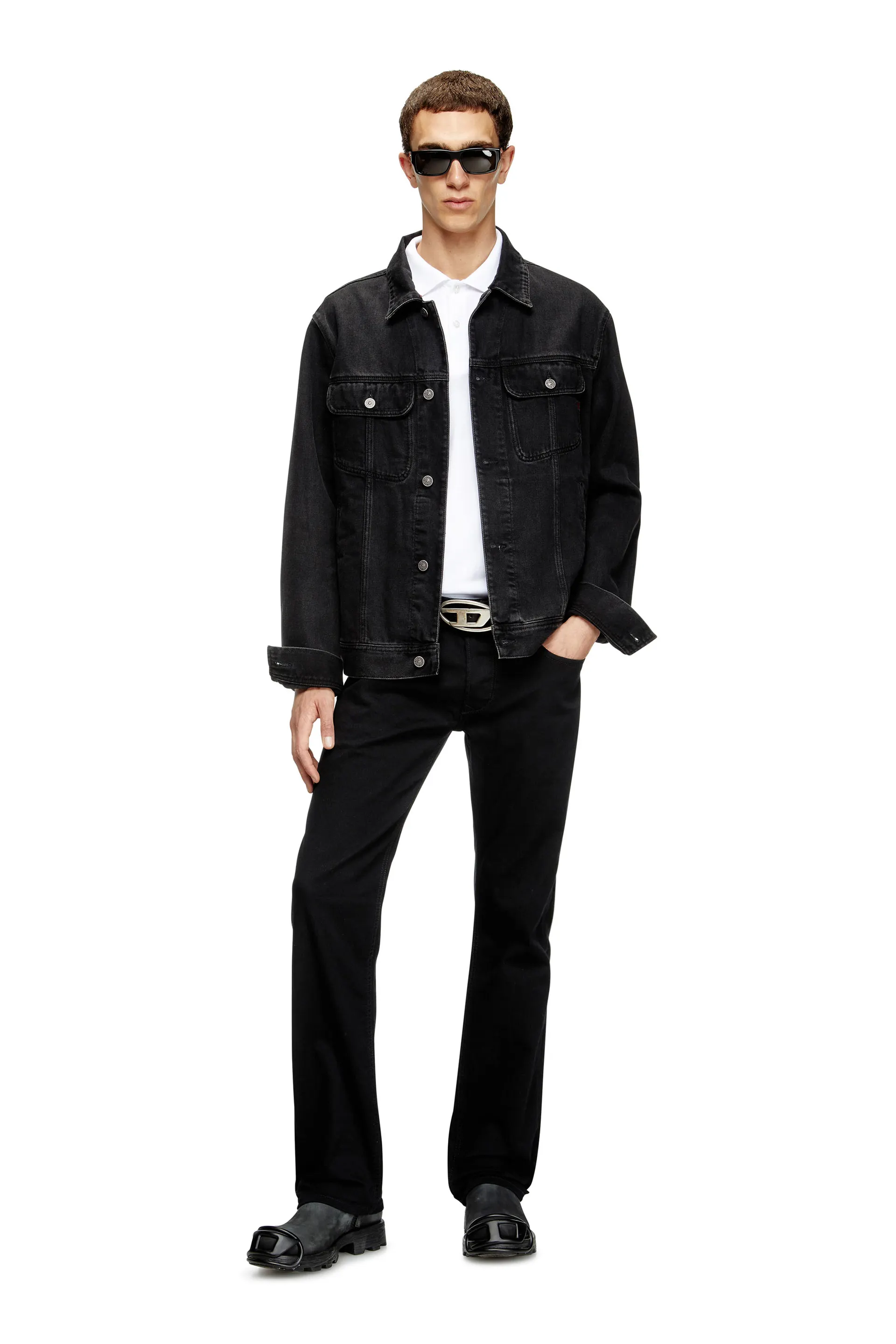 Polo shirt with micro Diesel embroidery