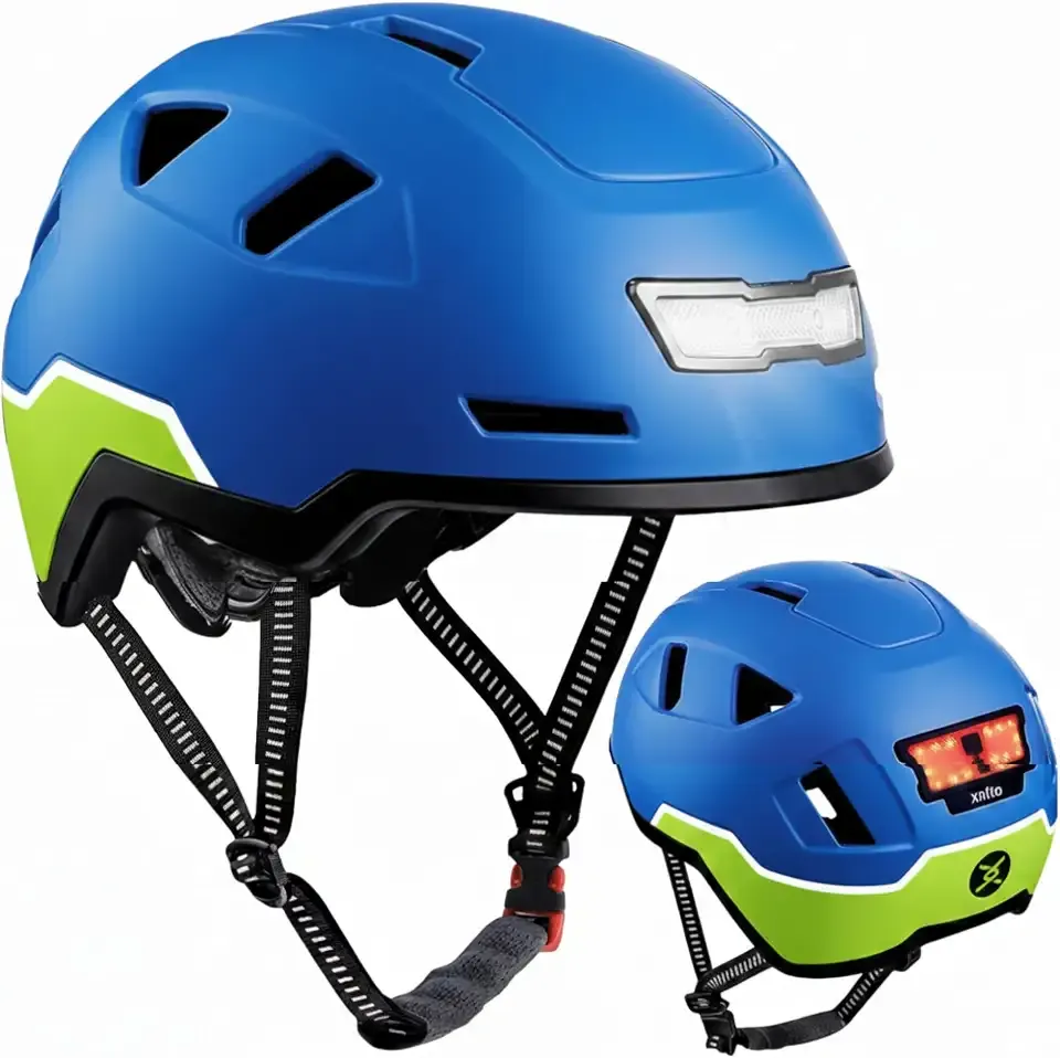 XNITO Bike Helmet with LED Lights - Urban Bicycle Helmet for Adults, Men & Women - CPSC & NTA-8776 Dual Certified - Class 3 E-Bikes, Scooters, Onewheel, Commuter, Mountain