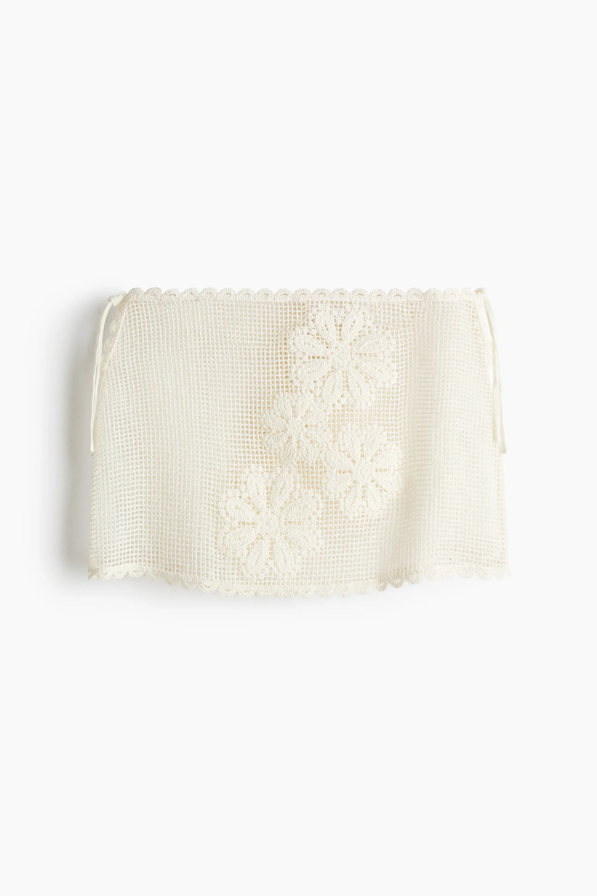 Minifalda playera con apariencia de crochet