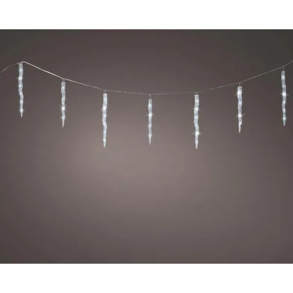 Lumineo Ijspegelverlichting Koel Wit 360 cm - LED Buitenverlichting Feestelijk Winterwonderland