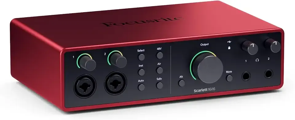 Focusrite Scarlett 16i16 4th Gen USB Audio Interface, for Songwriting, Music Production, Recording, and Podcasting — High-Fidelity, Studio Quality Recording, and All the Software You Need to Record