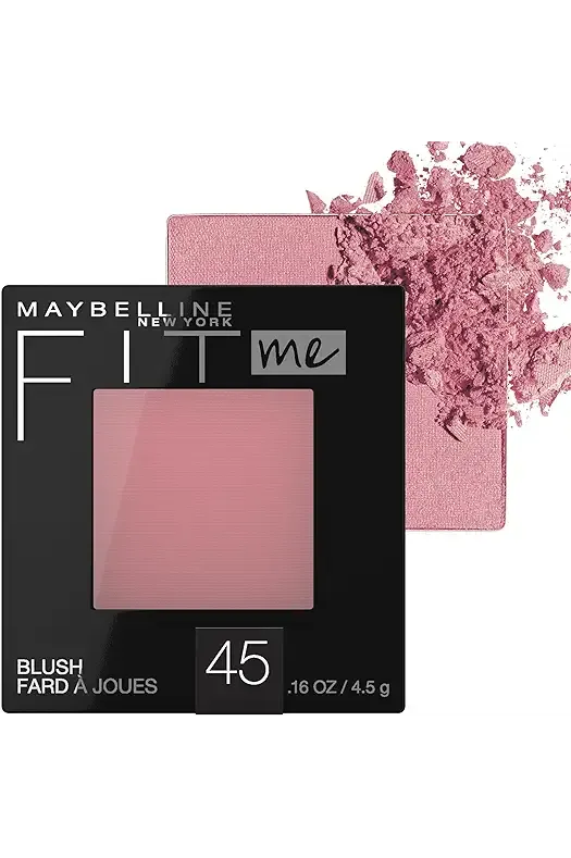 Fit Me Blush, Lightweight, Smooth, Blendable, Long-lasting All-Day Face Enhancing Makeup Color, Plum, 1 Count