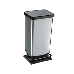 Cubo de basura con pedal DELINIA 40L Carbone