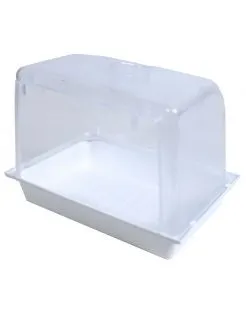 De Boon Badhuis Agapornide - Vogelverblijven - 24.5x18x18 cm Transparant Wit