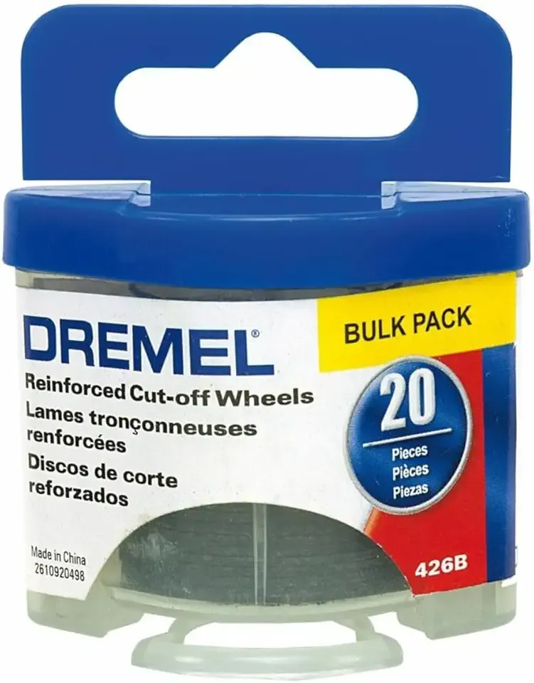 Dremel 426B Fiberglass Reinforced Cut-Off Wheels, 1-1/4-Inch (.045 mm) Wheel Diameter, Rotary Tool Cutting Disc Accessory, 20 Pieces, Silver