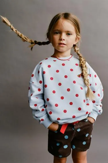 PIPPI LONGSTOCKING POLKA DOT HOODIE