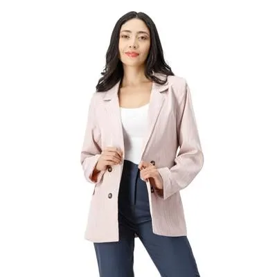 Saco Mxstaza Mujer Solapa Diseño De Rayas