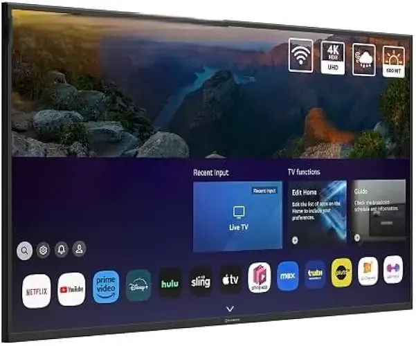 SB-V4-75-BL Veranda 4 75" 4K Outdoor Smart TV, Black | Weatherproof, Full Shade