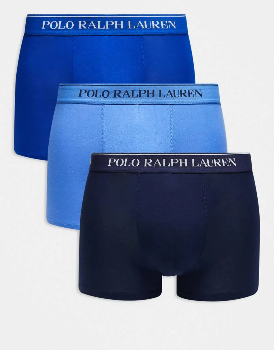 Polo Ralph Lauren classic 3 pack trunks in blue multi