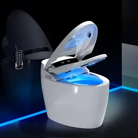 Inodoro inteligente con calefacción automática y asiento abatible WC-