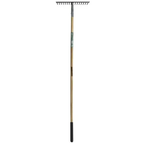 Masterforce® 62.5" Hardwood Wood Handle Level Head Rake