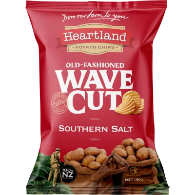 Heartland Southern Salt Old Fashioned Wave Cut Potato Chips