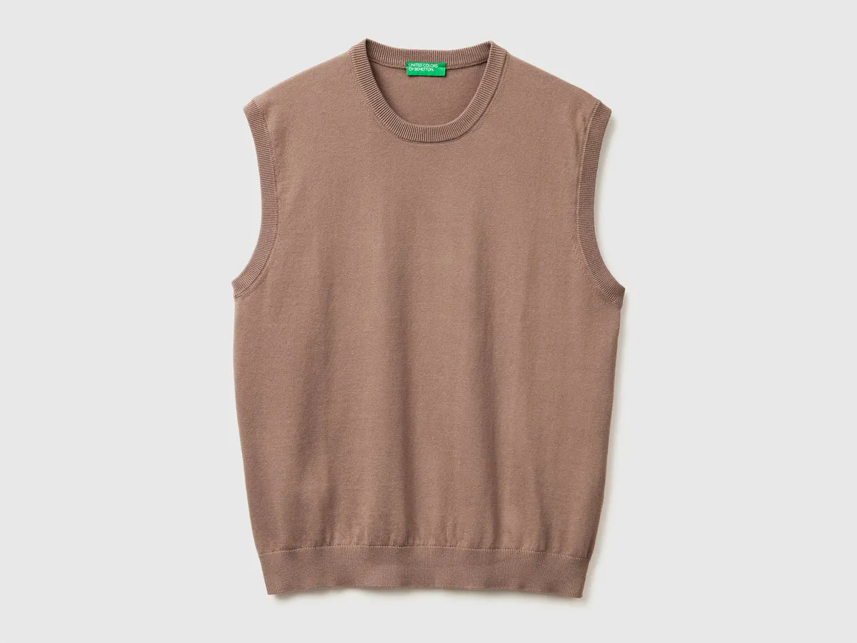 Vest in tricot cotton