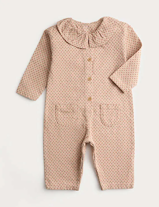 Einteiler aus reiner Baumwolle mit Blümchenmuster (0 M. – 3 J.)