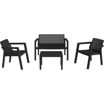 Set da giardino Riviera 4 posti Antracite
