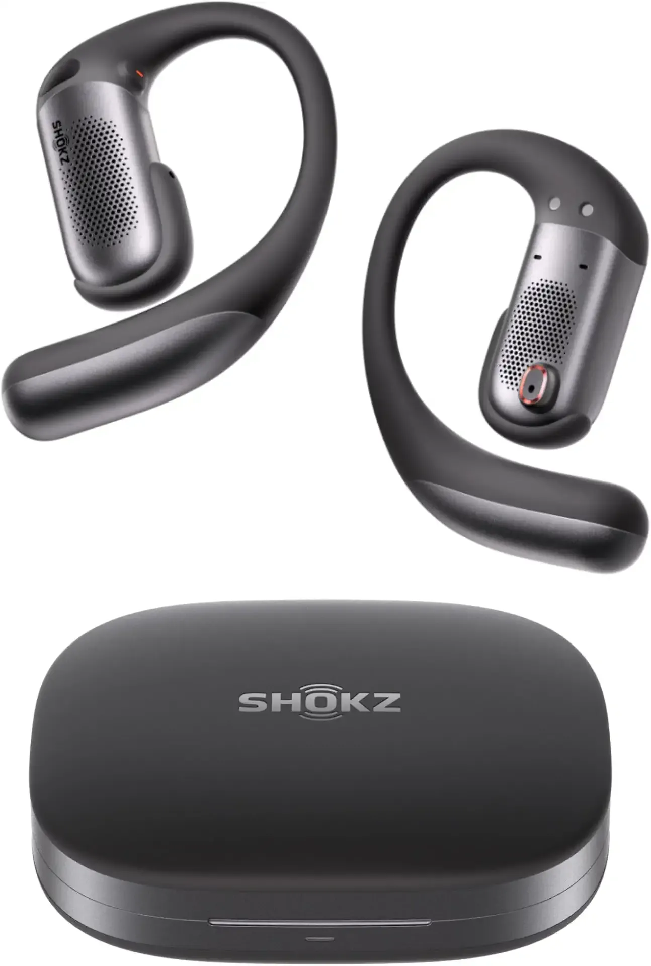 SHOKZ OpenFit Pro Open-Ear True Wireless Earbuds with Open-Ear Noise Reduction, Optimised for Dolby Atmos, Deep Bass, 50H Playtime, AI-Powered Clear Calls for Work, Sport, Bluetooth 6.1, IP55, Black