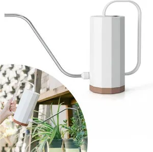 Annaffiatoio plastica becco lungo 1,2L, per balcone, interno, manico acciaio inox