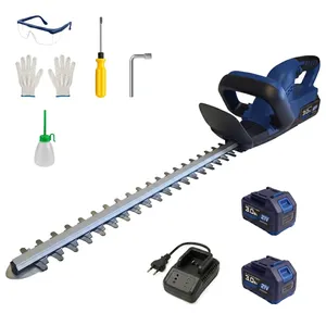 Tagliasiepi Elettrico a Batteria 21V 3.0Ah con 2 Batterie Kit Completo Potente 1300W Lama 52cm 2500RPM Taglio 14mm Leggero e Sicuro