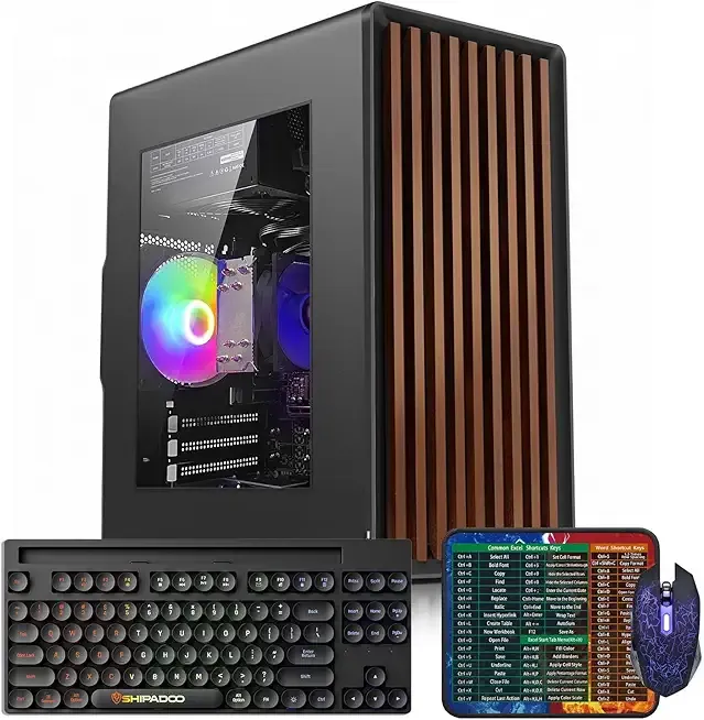 GPVHOSO Desktop Computer Tower PC, Intel Core i5 4570, 16GB DDR3 RAM, 512GB SSD, Windows 11 Home, Business Desktop with Wi-Fi 6, USB 3.0 and HDMI, Ideal for Work & Study