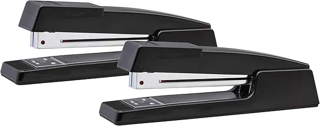 Bostitch Executive Full Strip Stapler - 20-Sheet Capacity, All-Metal Construction, Dual Clinch, 2-Pack