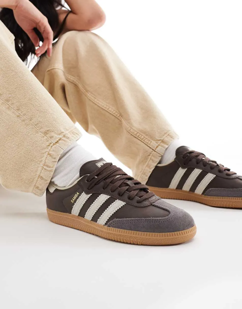 adidas Originals Samba OG trainers in brown