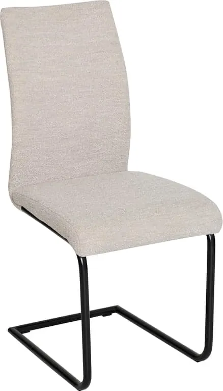 Lina spisestol Stoff Alpine natural, svarte ben