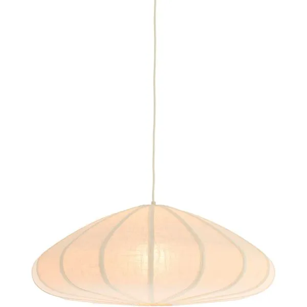 Hanglamp Cantilupo L wit linnen 1-lichts